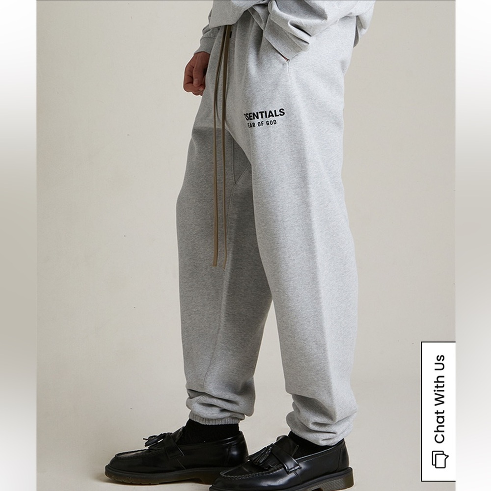 Fear of God ESSENTIALS Light Heather Grey Fleece Sweatpants NWOT